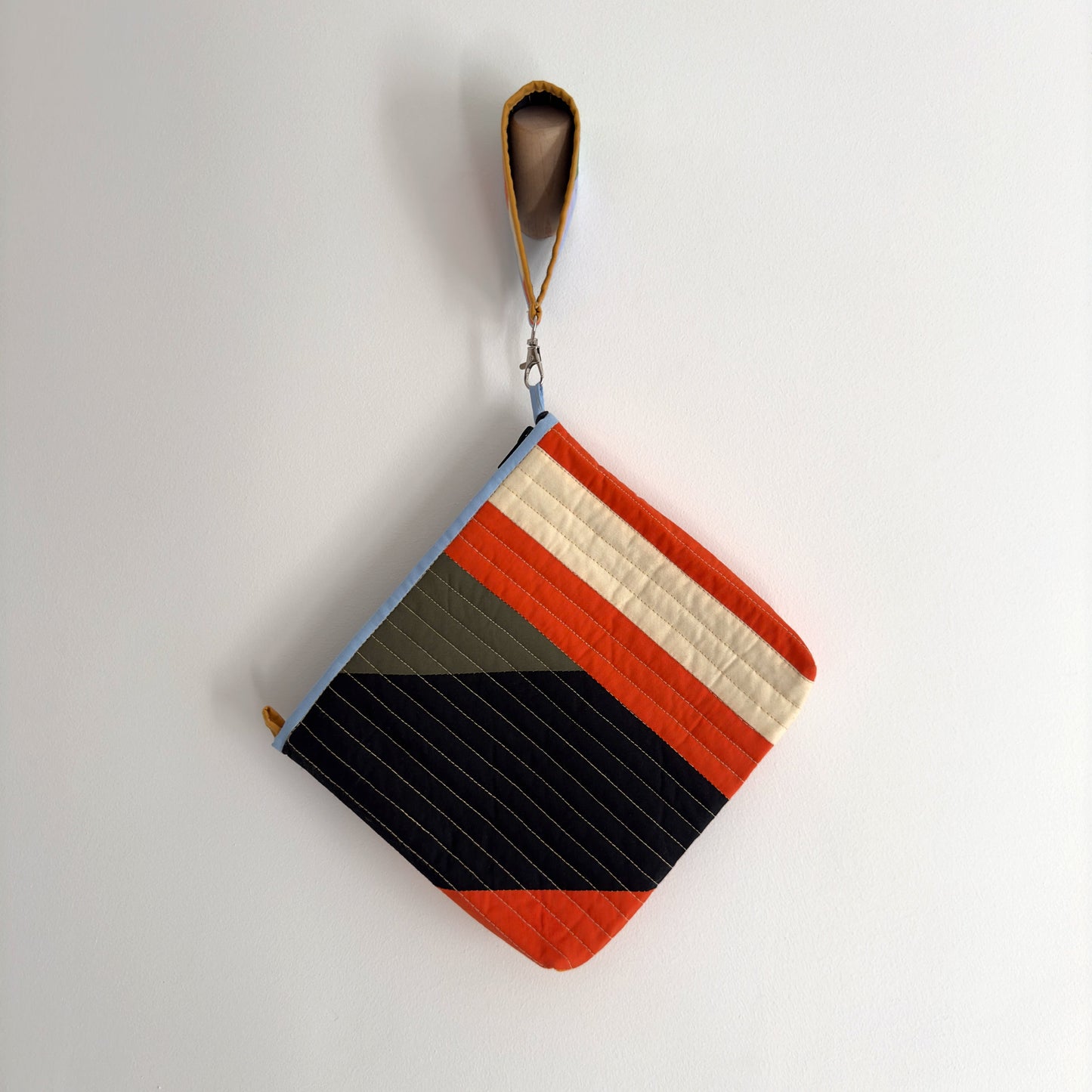UTILITY POUCH IN GEO QUILT