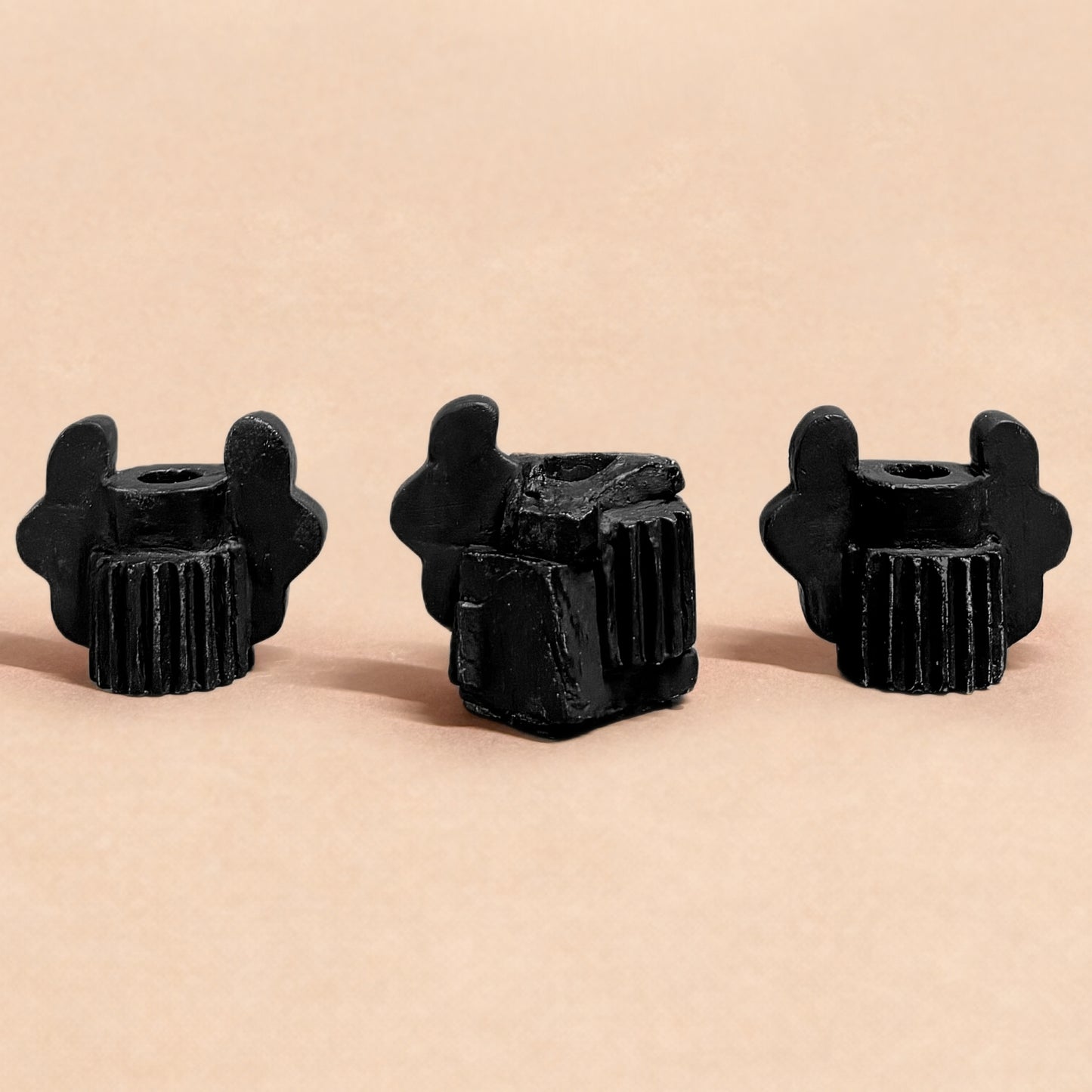 CANDLESTICK SET - COAL BLACK