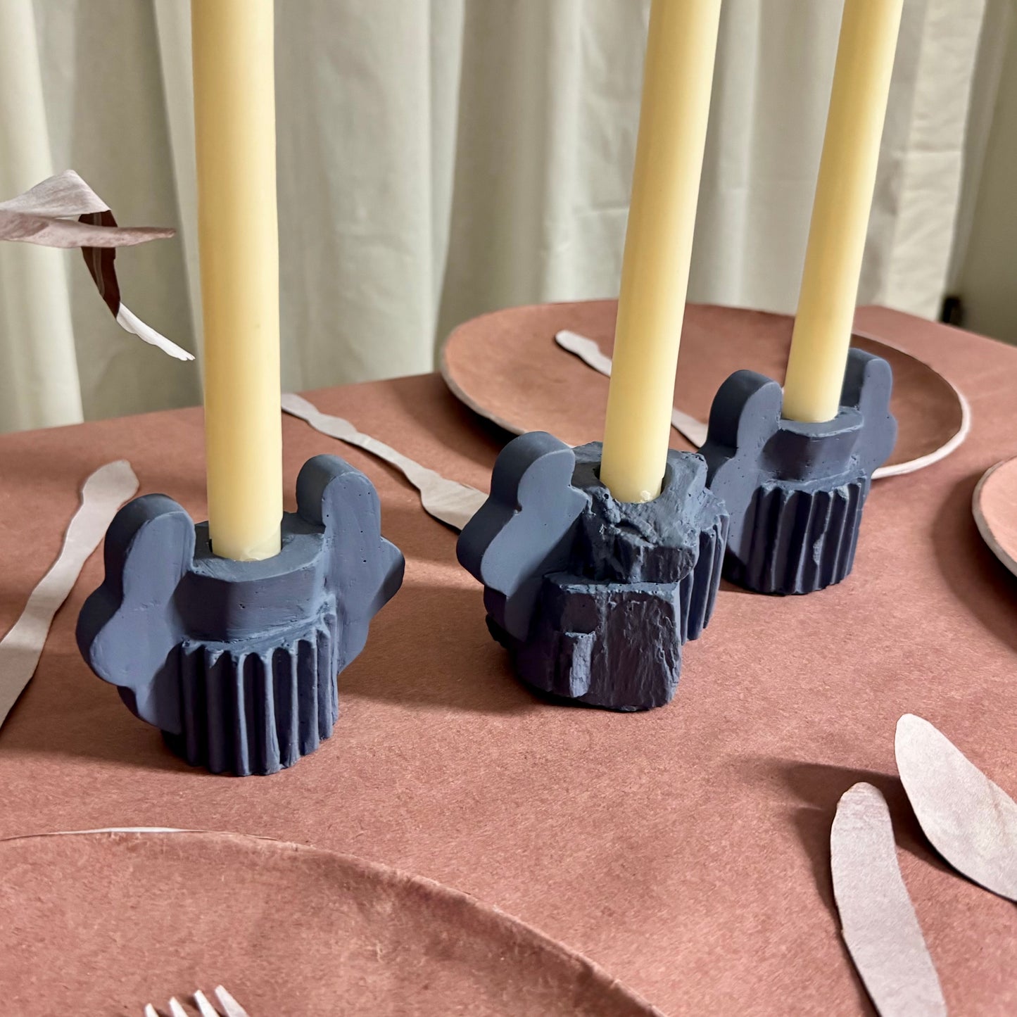 CANDLESTICK SET - CORNFLOWER BLUE