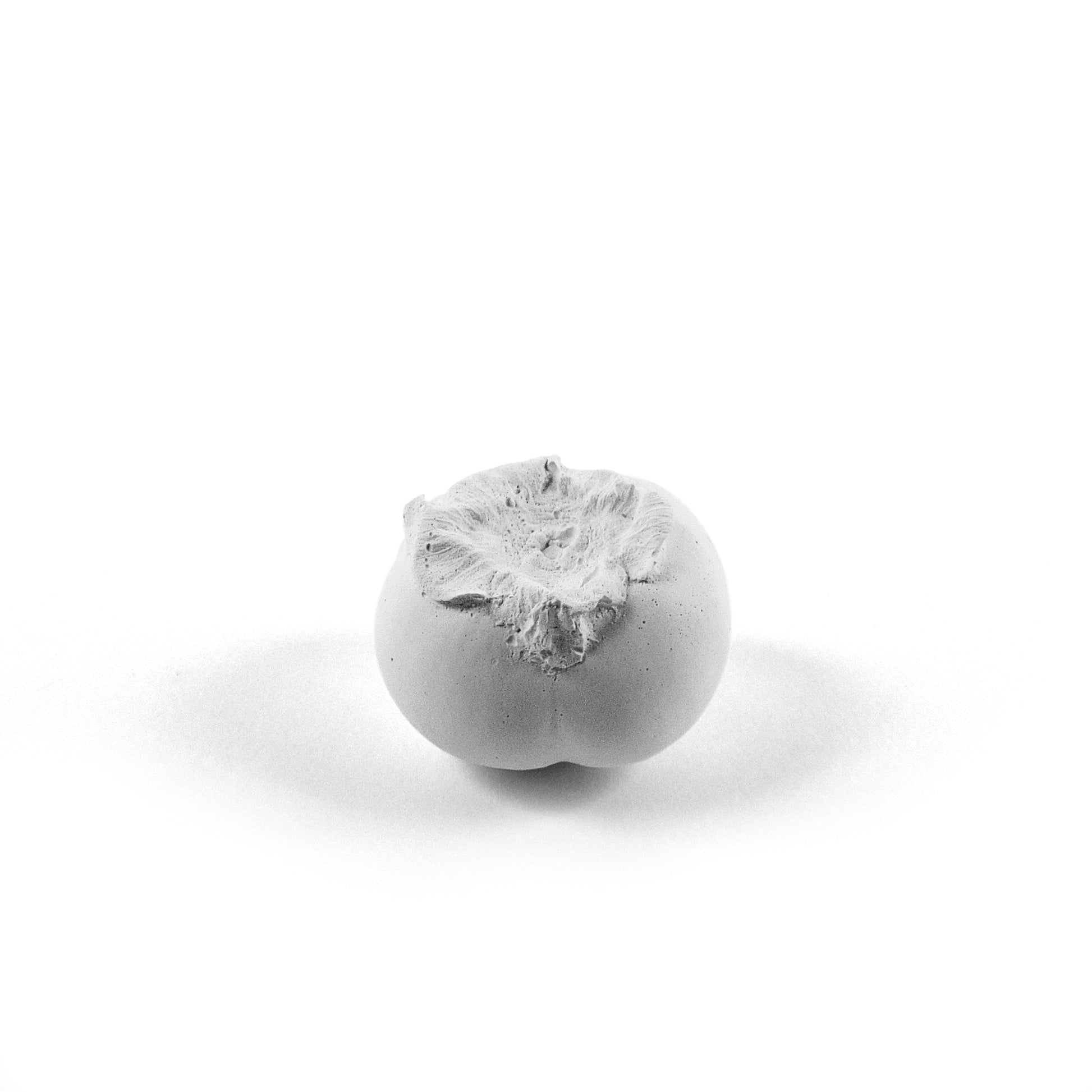 Persimmon made of plaster and fake fruit is all white