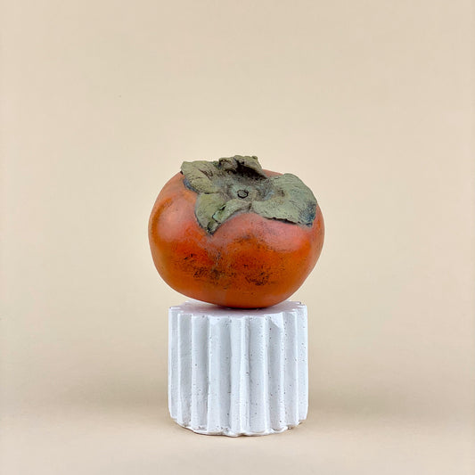 Persimmon made of plaster and hand painted  fake fruit 