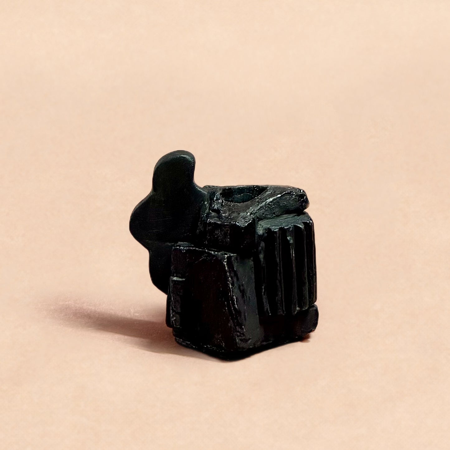 STANDING STONE CANDLESTICK - COAL BLACK